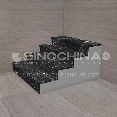 Natural black light luxury marble staircase M-HA00H